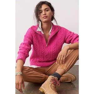 Anthropologie Hot Pink Payton Pullover Sweater 💕